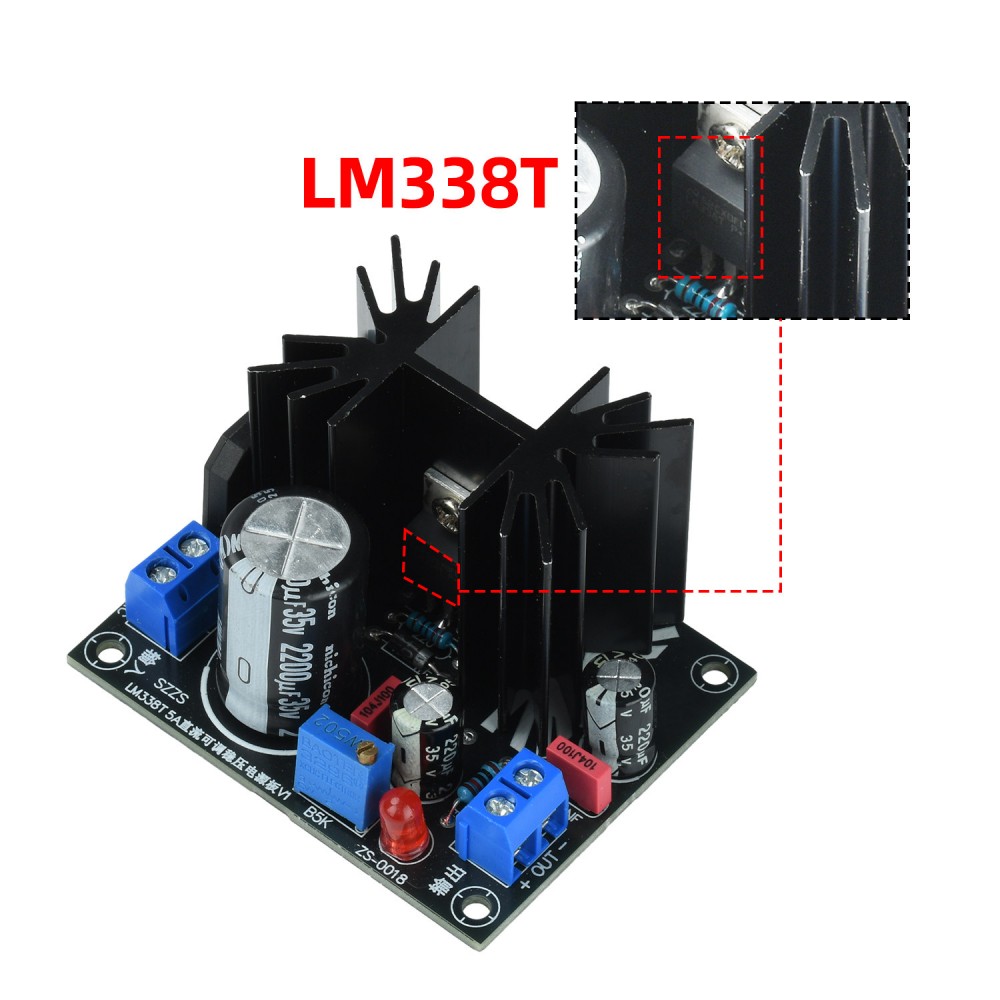 Linear Lab Power Supply Adjustable - Модуль линейного регулируемого стабилизатора напряжения LM338T,