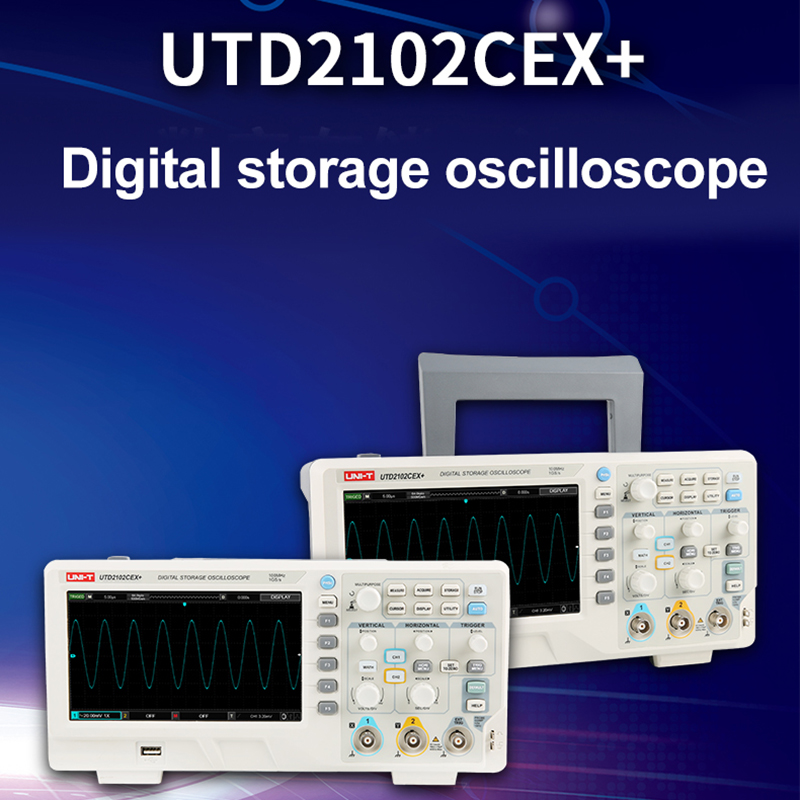 Digital Storage Oscilloscope 100Mhz - UNI-T UTD2102CEX + цифровой осциллограф 100