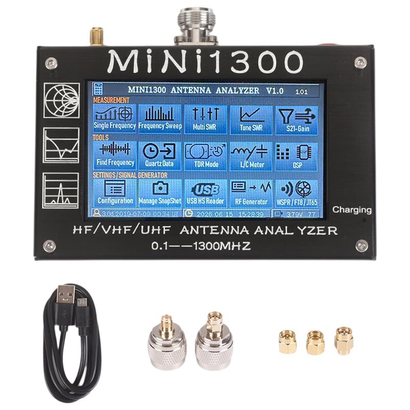 Signal Generator Spectrum Analyzer - ABUI-Mini1300 4,3-дюймовый векторный анализатор цепей 0,1-1300