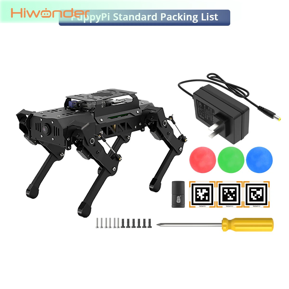 Raspberry Pi 5 8Gb Kit - Стандартный комплект Hiwonder PuppyPi, четвероногий робот-собака,
