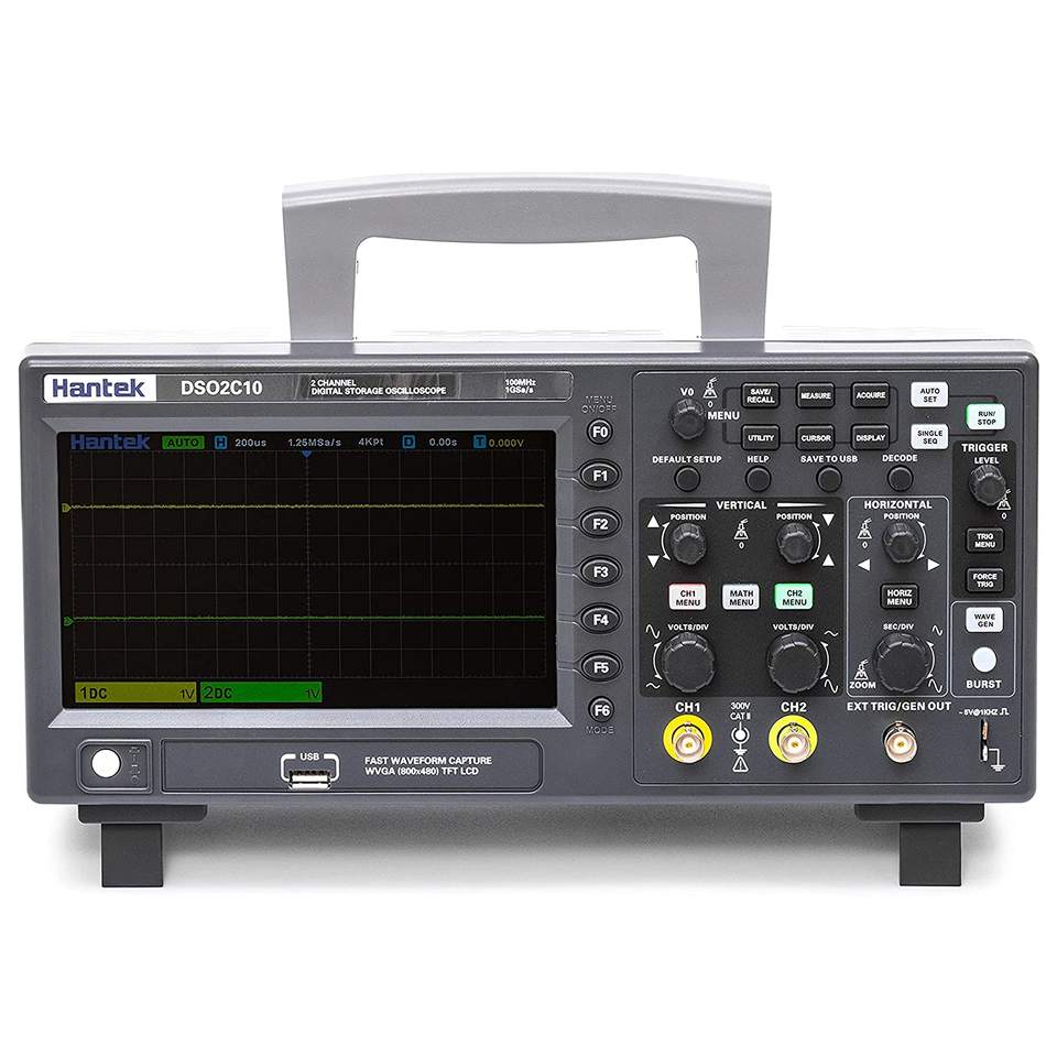 Digital Storage Oscilloscope 100Mhz - Hantek DSO2C10 2-канальный цифровой запоминающий осциллограф