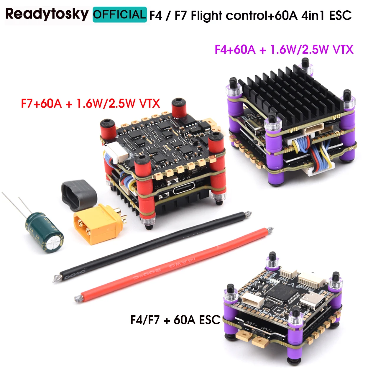 Fpv Flight Controller F7 Stack 60A - 4.9G-5.8G 1,6 Вт / 2,5 Вт
