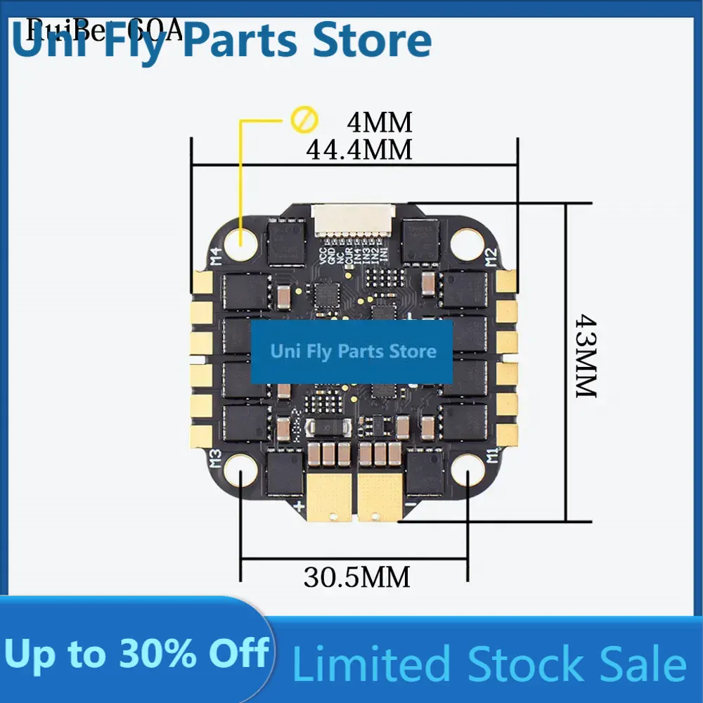 Fpv Flight Controller F7 Stack 60A - Полетный контроллер UniFlyJHEMCU F7 Stack F722