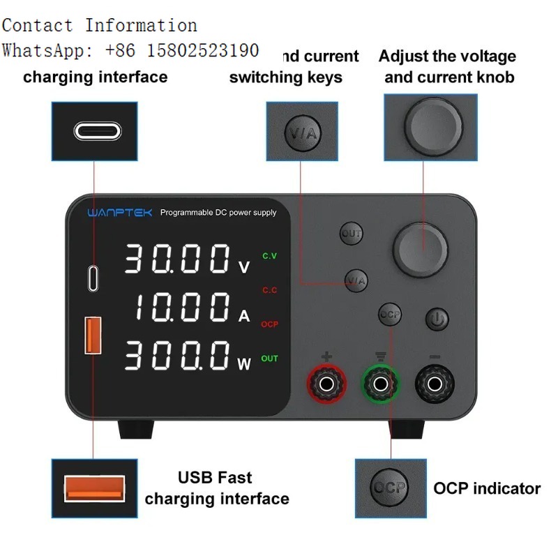 Programmable Dc Power Supply 30V 10A - Программируемый источник питания постоянного тока TPS3010