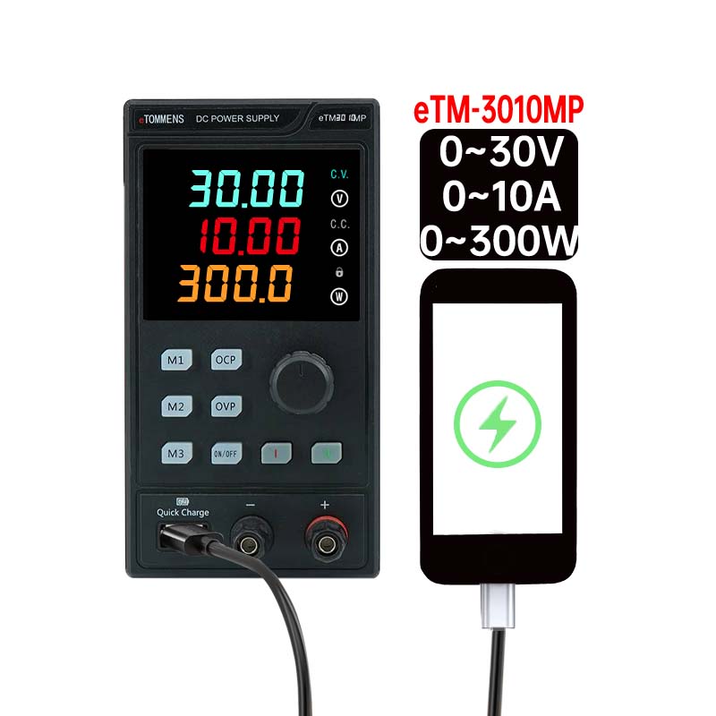 Programmable Dc Power Supply 30V 10A - ETOMMENS 30 В 10 А 300