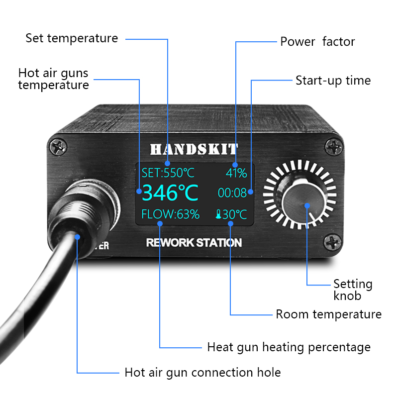 T12 тепловые пистолеты OLED ци – обзор и цена Hot Air Rework Station T12