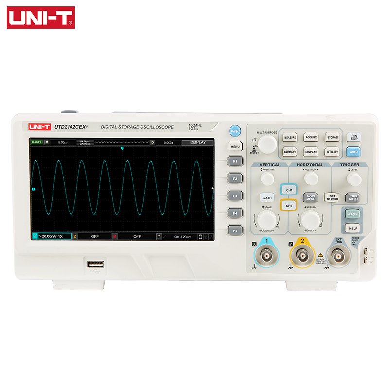 UNI-T UTD2102CEX + цифровой ос – обзор и цена Digital Storage Oscilloscope 100Mhz