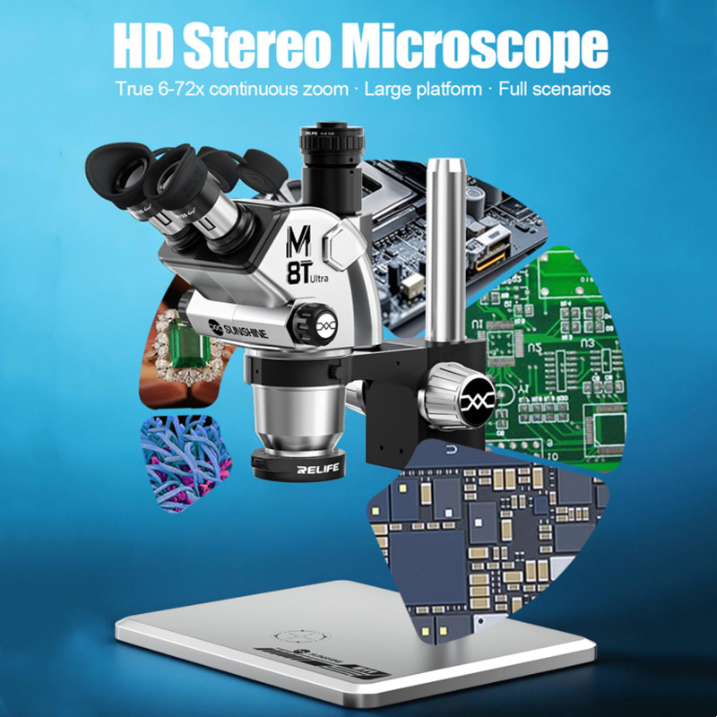 Стереомикроскоп SUNSHINE M8T U – обзор и цена Stereo Trinocular Microscope Pcb