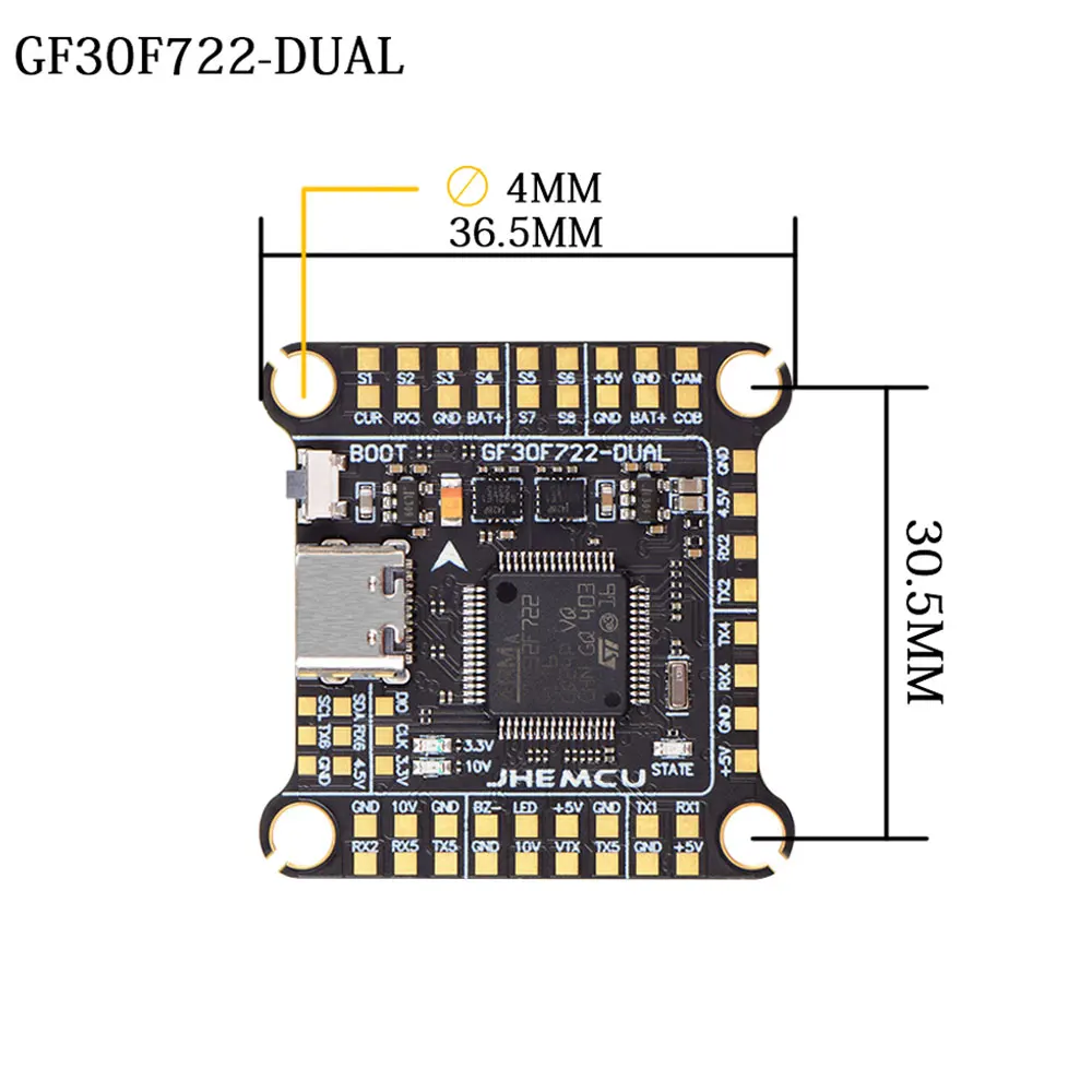 Jhemcu F7 Stack F722 двойной к – обзор и цена Fpv Flight Controller F7 Stack 60A