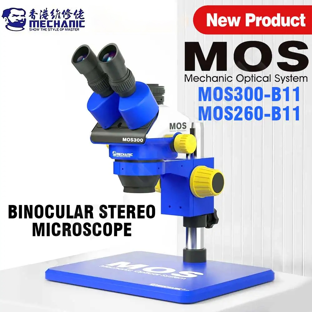 MECHANIC MOS260-B11/MOS300-B11 – обзор и цена Stereo Trinocular Microscope Pcb