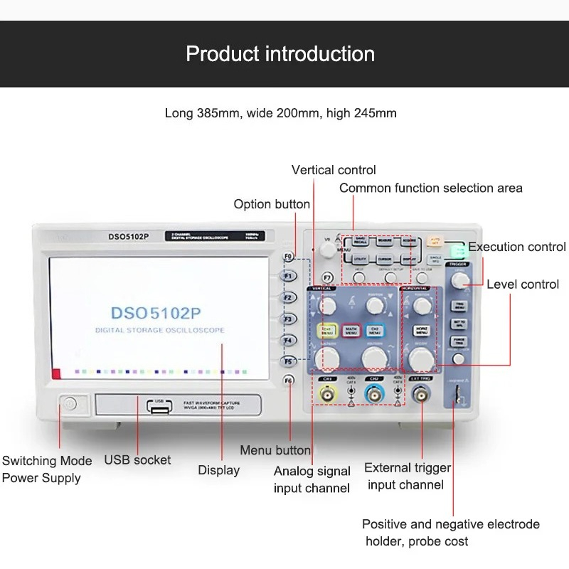 Бесплатная доставка Hantek DSO – обзор и цена Digital Storage Oscilloscope 100Mhz