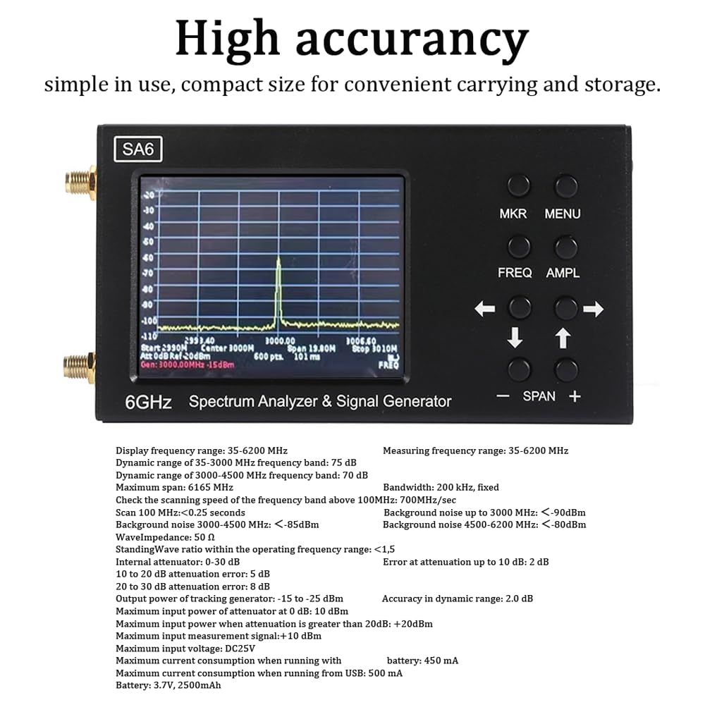 Анализатор спектра SA6 6 ГГц | – обзор и цена Signal Generator Spectrum Analyzer