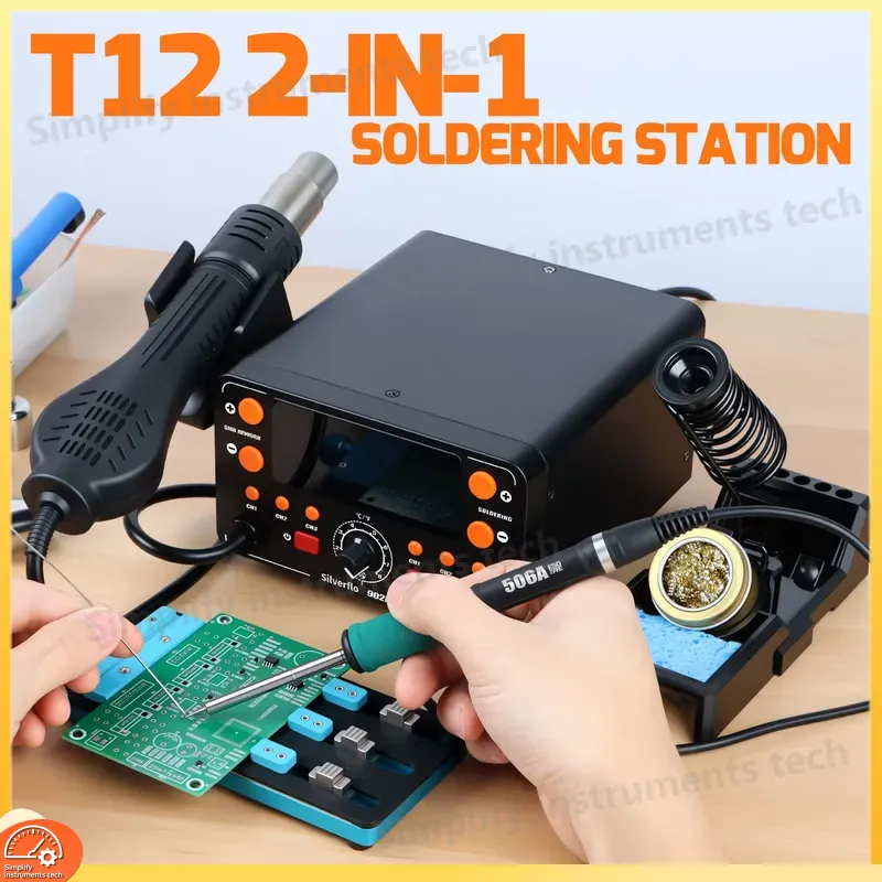 Паяльная станция 902D IV 775W  – обзор и цена Hot Air Rework Station T12